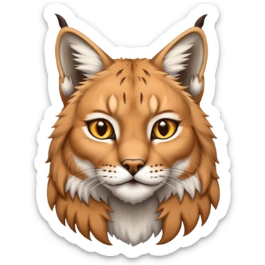 Eurasian Lynx in the snow beautiful aesthetic scenery (full body) sticker