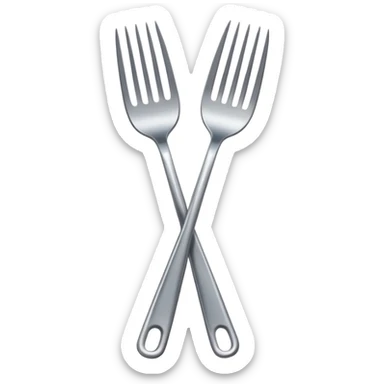 a fork raising a middle finger  sticker