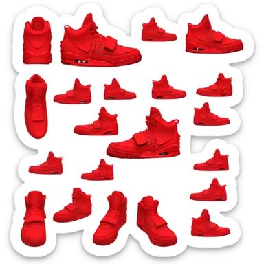 nike air yeezy red october sticker