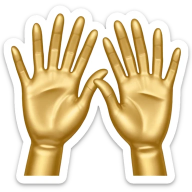 hand clapping with very long fingers like nicole kidmans hands clapping at the 2017 oscars sticker