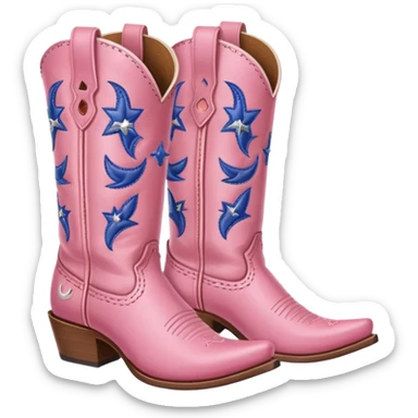 Botas vaceras rosas sticker