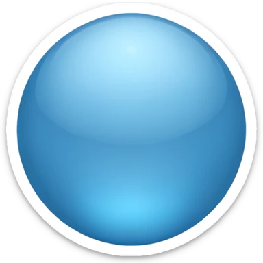 sky-blue sphere sticker