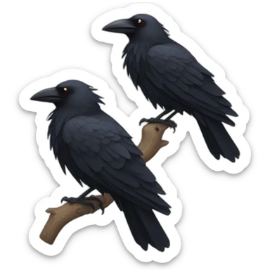Three crows sticker