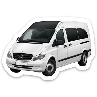 White Mercedes Vito van sticker