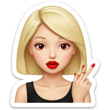 Labios mordiendo dedo de forma sexi sticker