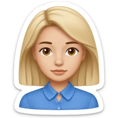 Female blue blouse  sticker