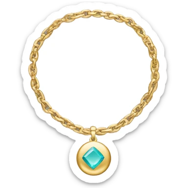 Gold Tiffany necklace sticker