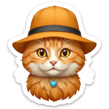 A cat ave hat sticker