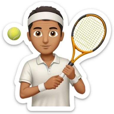 Afghan playing Tennis  sticker