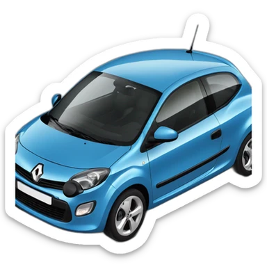 Renault Twingo 2013 blue car sticker