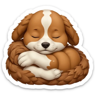 Doggy sleeping sticker