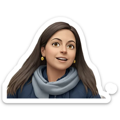 girl with brown hair outdoors sticker