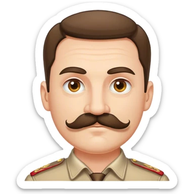 polish man with moustache sticker