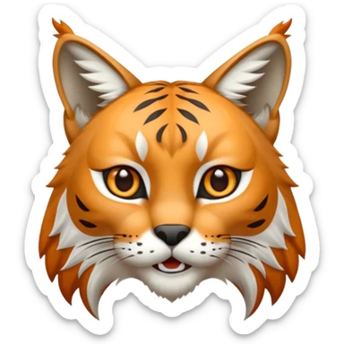 een lynx en vos sticker