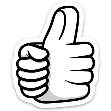 Thumbs up 'Great workout!' motivational fitness symbol sticker