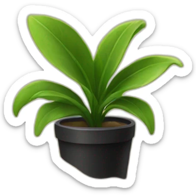 Plants black with sand sticker