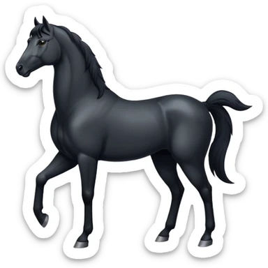 black stallion standing pose sticker