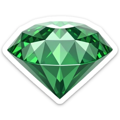 generate a green diamond geometrical form 2D, without reflections or anything complicated sticker