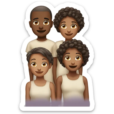 3 sisters and 1 brother sticker