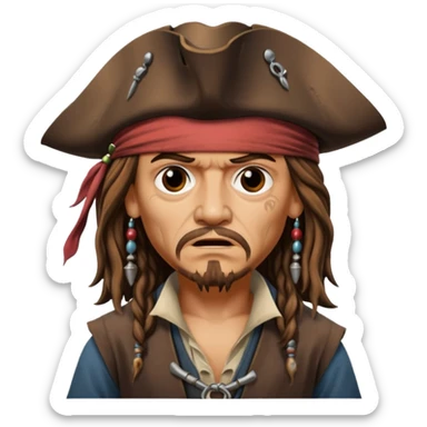 jack sparrow disgust sticker