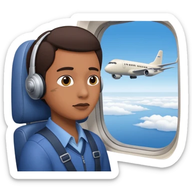 Watching a plane sticker