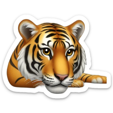 Tiger on a table sticker