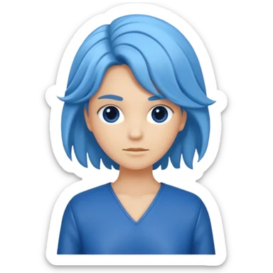 crea un avatar come personaggio AZUL sticker