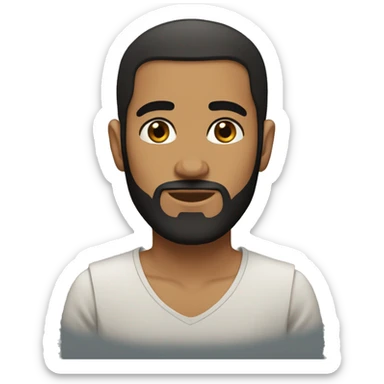 Egyptian vary short hair and beard sticker