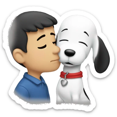 snoopy kiss sticker