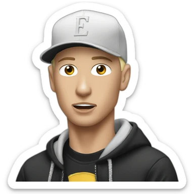 Eminem-rapping sticker