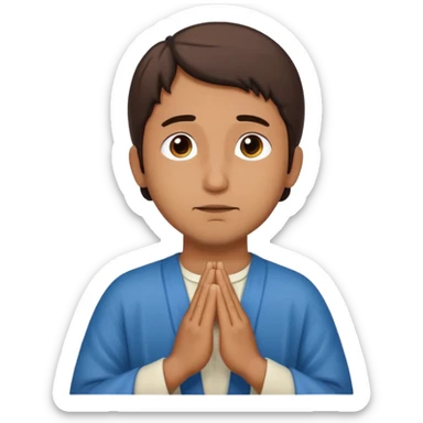 Pakistani man praying to Jesus  sticker