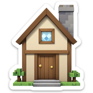 Minecraft house sticker