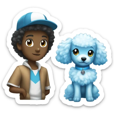 "poodle as pokemon trainer" + glaceon.  sticker