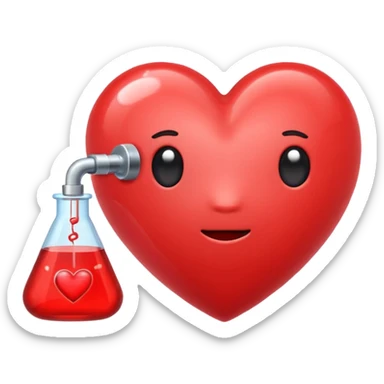 Laboratory heart emoji cute  sticker