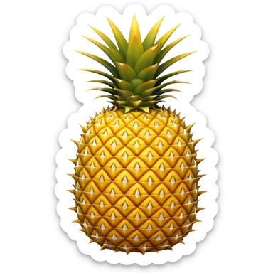 A pineapple flipped 180 degrees clockwise  sticker