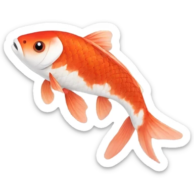 two red koi carp sticker