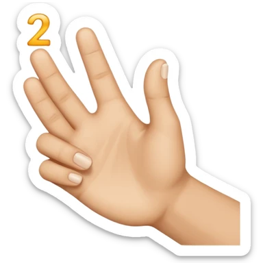 des doigt faisais le chiffre 2  sticker