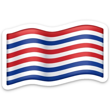 Thai flag with red, white, and blue horizontal stripes sticker