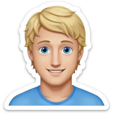 Logan Paul with blue eyes sticker