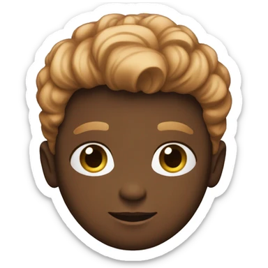 White boy with brown floppy hair wearing a black shirt with pink TCH monogram on it  sticker