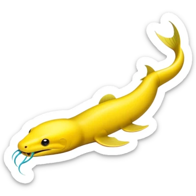 Yellow electric eel sticker