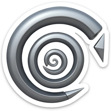 three armed spiral sticker