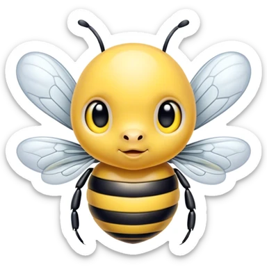 Buzzing cute bubble bee sticker