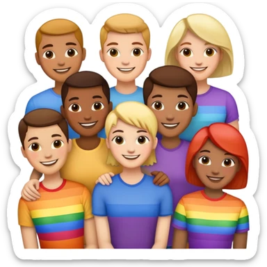 LGBTQ people together sticker
