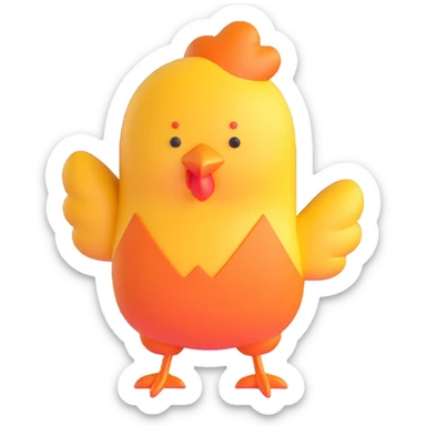 chicken nugget wearing a swimsuit sticker