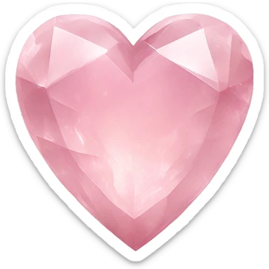 Light pink quartz heart sticker