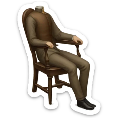 british person 1800s seating sticker