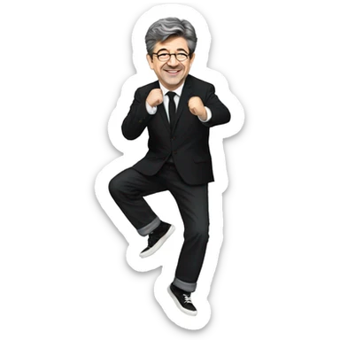 Jean Luc Mélenchon qui danse sticker