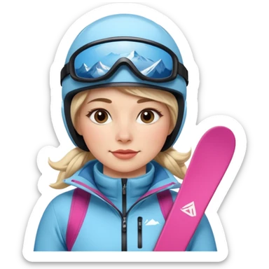Woman Skiing, Matterhorn sticker