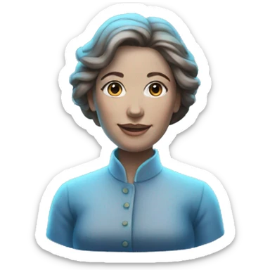 head hologram of a pioneer woman sticker
